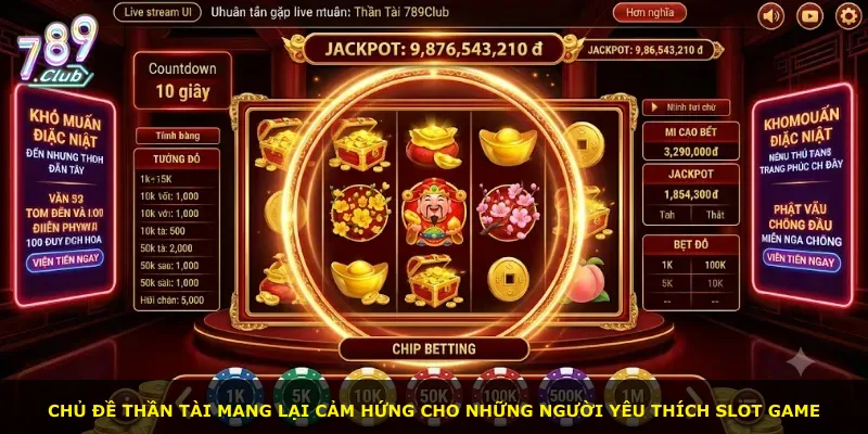 Chủ đề Thần Tài mang lại cảm hứng cho những người yêu thích slot game
