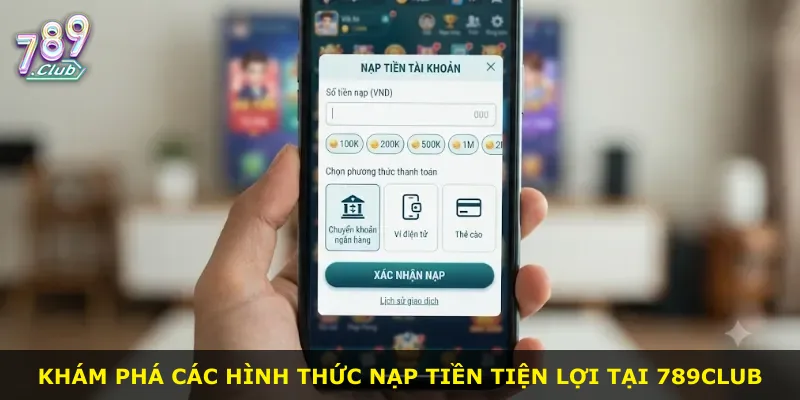 Khám phá các hình thức nạp tiền tiện lợi tại 789Club