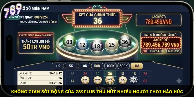 Không gian sôi động của 789Club thu hút nhiều người chơi háo hức