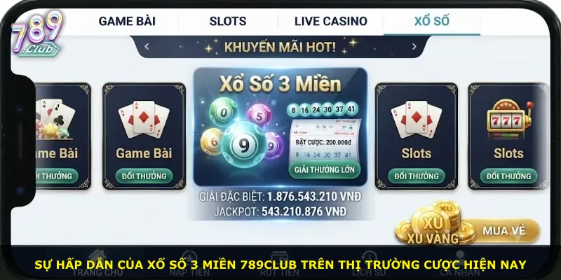 Sự hấp dẫn của Xổ Số 3 Miền 789Club trên thị trường cược hiện nay